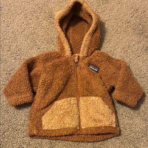 Patagonia Kids Brown Fleece Puffer Jacket